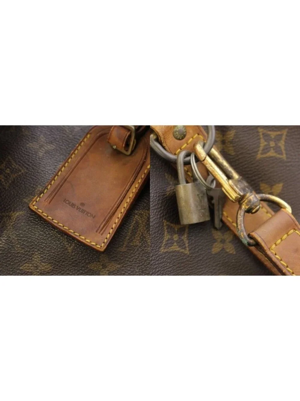 Louis Vuitton Keepall Bandouliere 50 Monogram Boston Bag Brown TK